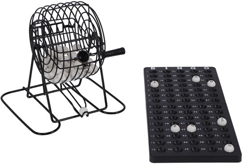 OSA Private Label cage à bingo métal 75 boules jeu classique-3