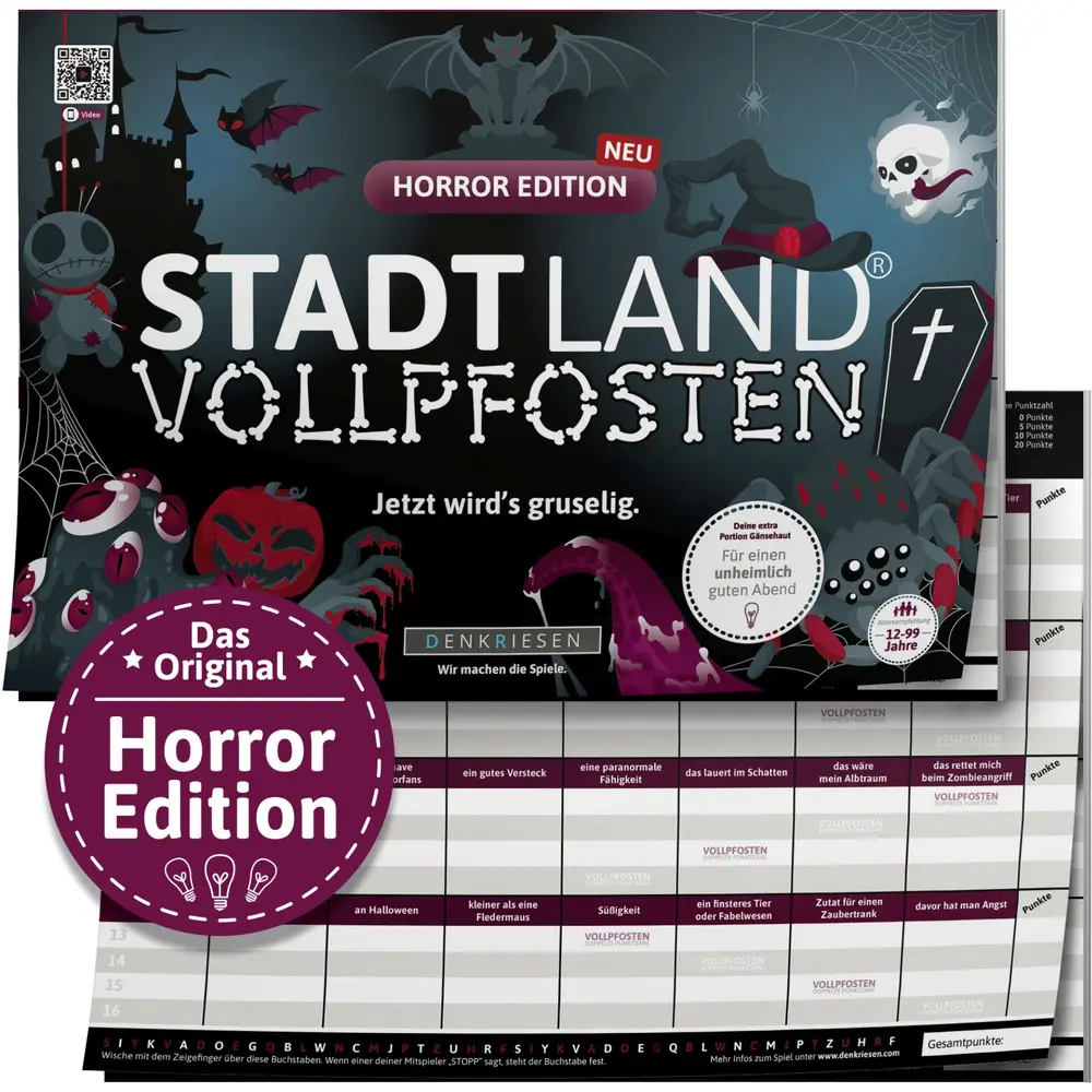 Jeu Vedes STADT LAND VOLLPFOSTEN Édition Horreur amusement effrayant