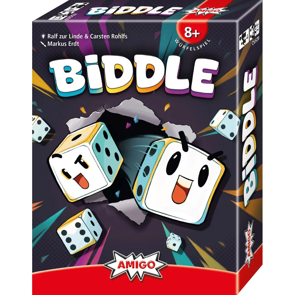 Amigo jeu de dés Biddle - Jeu de société pour enfants et adultes