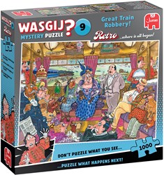 Jumbo puzzle Wasgij Mystery 9 - Grand Vol du Train 1000 pièces cartoon