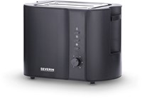 Severin Grille-pain noir mat inox 800W avec support à pain-3