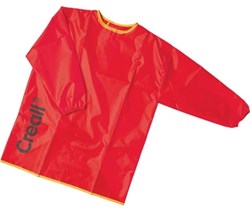Creall tablier de peinture rouge - tablier enfant taille M - protecteur et lavable