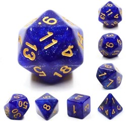 Foam Brain Games set de dés Black & Blue Galaxy - jeu RPG - multicolore