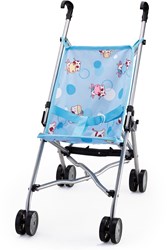 Bayer Chic 2000 poussette pour poupées bleue motif vache - landau solide