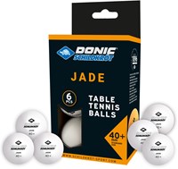 Schildkröt balles de tennis de table Jade blanc 6 pièces qualité Poly 40+