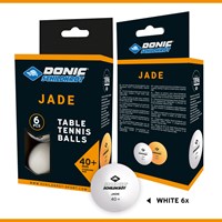 Schildkröt balles de tennis de table Jade blanc 6 pièces qualité Poly 40+-2