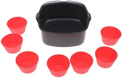 Philips Airfryer set d’accessoires de cuisson L avec moules à muffins et livret de recettes