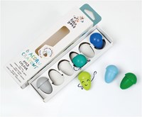 Haku Yoka crayons de cire en forme de gland - set de 6 crayons colorés-2