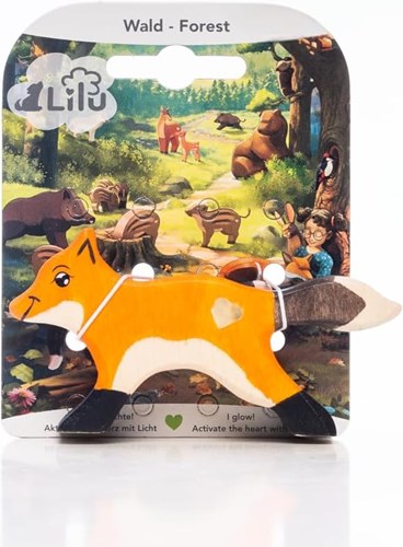 Lilu renard en bois chiot FSC jouet peint à la main 9cm - animaux de la forêt-2