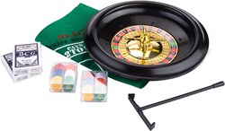 Roulette Black Jack set jeu de casino 30 cm complet avec tapis de jeu