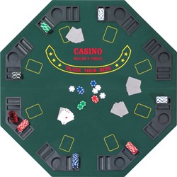 HOT Games Table de poker 8hkg.vouwb 125x125x2.5cm