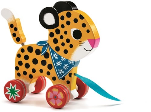 Djeco Pull-On Figure Léopard Greta