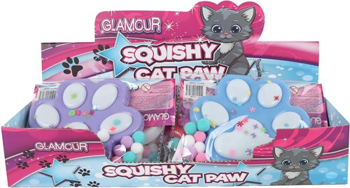 Van Manen jouet squishy patte de chat pailletée antistress 12,5cm-3