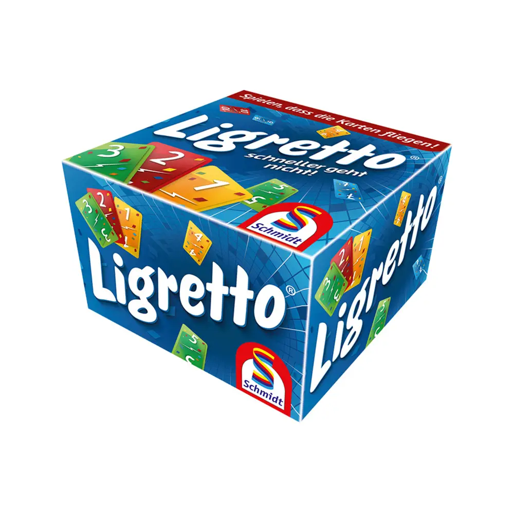 Schmidt jeu de cartes Ligretto bleu - jeu de réaction rapide pour 4 joueurs