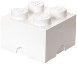 LEGO boîte de rangement Brick 4 blanche - boîte à jouets empilable 6 litres