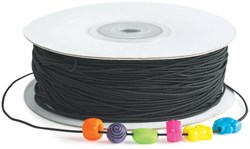 Colorations corde élastique noire perles 91 mètres loisirs créatifs