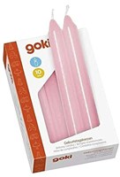 Goki bougies d'anniversaire roses - lot de 10 pour train d'anniversaire-2