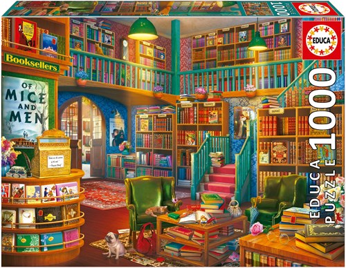 Educa puzzle bibliothèque 1000 pièces - puzzle adulte-2