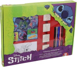 Stitch boîte à tampons maxi 22 pièces bleu set créatif