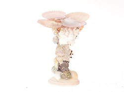 HBX natural living bougeoir coquillage blanc décoration 16cm ambiance