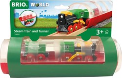Brio train à vapeur jouet avec tunnel - set de train en bois