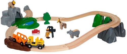 Brio Safari train en bois - coffret train avec animaux-2