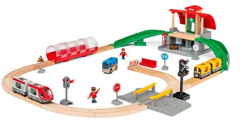 Brio coffret train Central Station - circuit en bois avec accessoires enfants-2