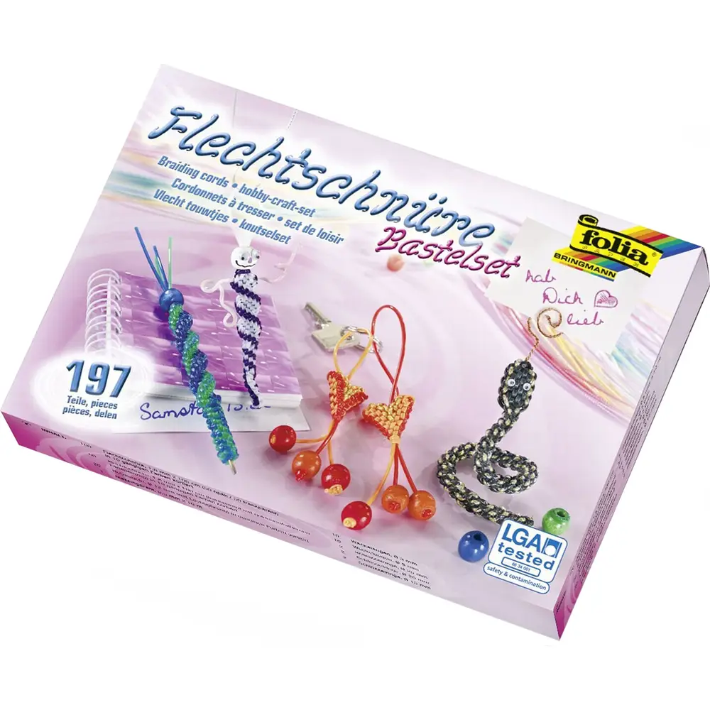 Folia coffret créatif Scoubidou - kit de tressage pour enfants