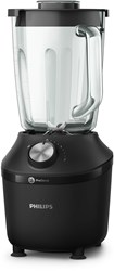 Philips blender noir 600W ProBlend bol en verre 2L appareil cuisine