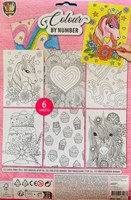 Grafix coloriage par numéro set licorne - pages à colorier A4-2