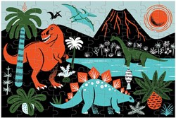 Mudpuppy puzzle dinosaure phosphorescent - puzzle coloré pour enfants