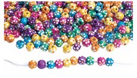 Colorations perles à enfiler en bois fleur - jouet éducatif 225 grammes