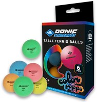 Schildkröt balles de tennis de table Color Popps poly 40+ qualité 6 pièces colorées