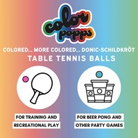 Schildkröt balles de tennis de table Color Popps poly 40+ qualité 6 pièces colorées-3