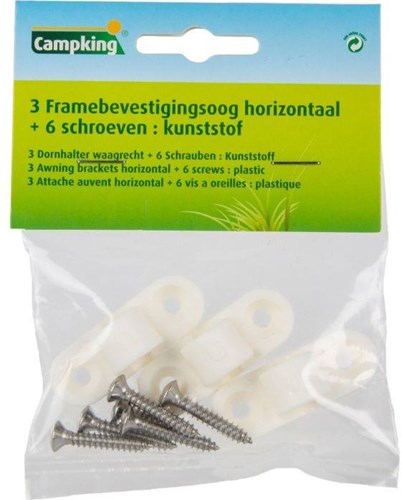 UMEFA œillet de fixation cadre plastique blanc lot de 6 accessoires camping