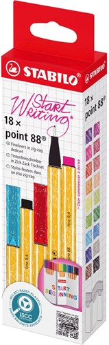 Stabilo set de bureau feutres point 88 18 couleurs dessin créatif
