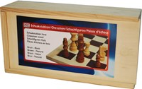 HOT Games pièces d'échecs bois Staunton 77 mm dans boîte en bois