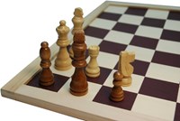 HOT Games pièces d'échecs bois Staunton 77 mm dans boîte en bois-2