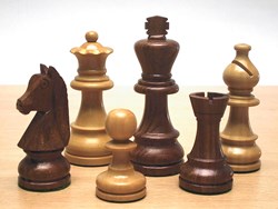 HOT Games Jeu d'échecs Staunton 3 Acacia/Palissandre LL/V 76mm