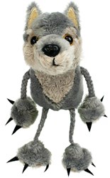 The Puppet Company marionnette à doigt loup - jouet animal gris