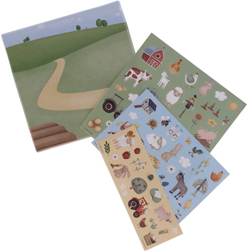 Little Dutch stickers Little Farm - 3 planches d'autocollants avec décor de jeu-3