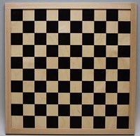 HOT Games échiquier damier triplex noir 40cm bord en hêtre
