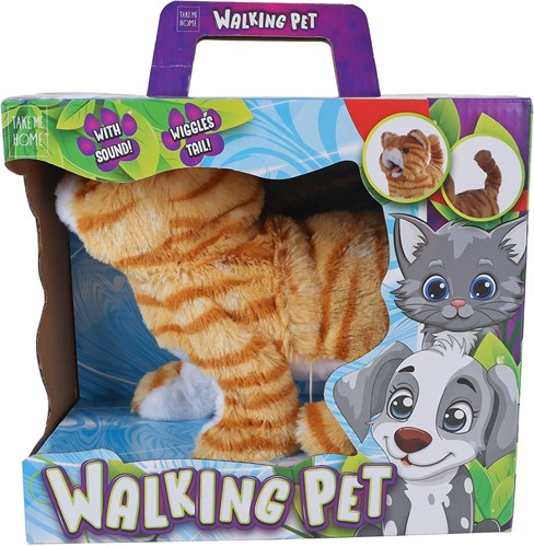 Take Me Home chat en peluche chat qui marche 21 cm jouet miaulant-3