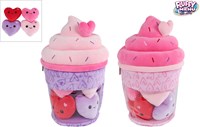 Van Manen peluche glace doudou avec cœurs - Fluffy Menu 36cm jouet