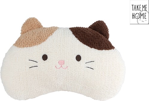 Take Me Home coussin chat en peluche 53x33cm coussin câlin blanc