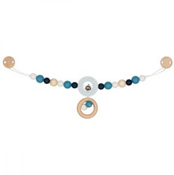 Heimess chaîne de poussette bois - jouet bébé coloré 40cm