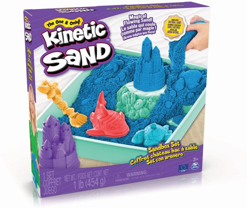 Spin Master Kinetic Sand - Coffret Bac à Sable avec Sable à Modeler et Outils