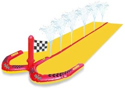 Swim Essentials toboggan aquatique - double piste de course avec arroseur
