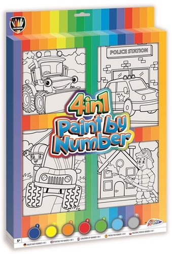 Creative Craft Group peinture par numéros véhicules coffret créatif pour enfants-2