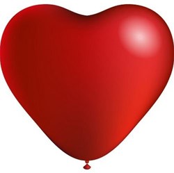 Folat ballons cœur rouge 8 pièces - ballons de fête en forme de cœur